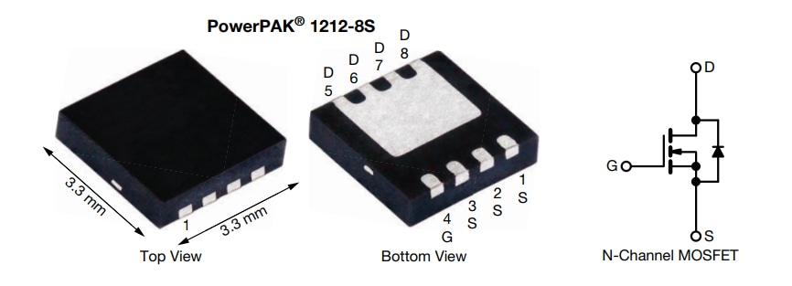 Applikations-Schaltungsdiagramm - Vishay / Siliconix SiSS52DN und SiSS54DN n-Kanal-TrenchFET®-Gen-V-MOSFETs